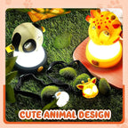 VIHOSE 2 Set Animal LED Camping Lantern and Headlamp 4 Pcs Animal Themed Camping Equipment Room Nightlight Battery Powered Night Light for Emergency, Hurricane, Lightweight Tent Lamp