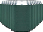 Blank Beer Can Coolers Sleeves (14-Pack) Soft Insulated Beer Can Cooler Sleeves - HTV Friendly Plain Can Sleeves for Beer Cans & Bottles - Blanks for Vinyl Projects & Wedding Favors (Forest Green)
