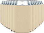 Blank Beer Can Coolers Sleeves (30-Pack) Soft Insulated Beer Can Coolies - HTV Friendly Plain Koolies in Bulk for Beer Cans & Bottles - Coolie Blanks for Vinyl Projects & Wedding Favors (Sand)