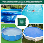 Above Ground Pool Pillow - 4x4 Ft Air Pillow for Winterizing, 0.5mm PVC Material, 2X 16.5Ft Green Rope