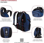 SwissGear Endure ScanSmart Laptop Backpack – TSA Approved Tech Backpack – Fits Most 17" Laptop – Multiple Organizer Pockets – Navy Ballistic