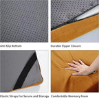 HOMBYS 3 INCH Thick Waterproof Memory Foam Camping Mattress for Outdoor Sleeping, Portable Roll Up Mattress Pad Mat for Travel Truck Bed Tent