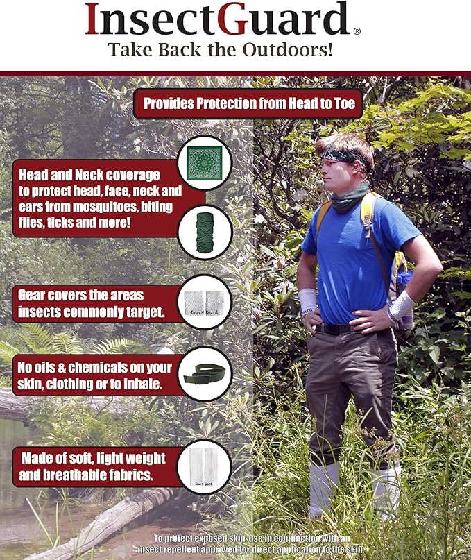 Tick Gaiters - PullOn Permethrin Treated, Ticks, Mosquitoes, Flies & More Insect Repellent, Unisex