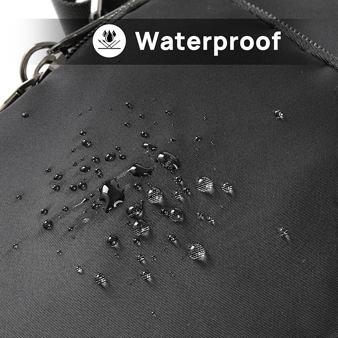 VADOO Sling Bag for Men Women, Anti Theft Crossbody Shoulder Bag with Zipper Lock, RFID Blocking & Waterproof for Travel