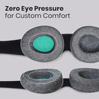 Manta Sleep Mask - 100% Light Blocking, Adjustable Sleeping Mask with Detachable Eye Cups, Ultra Comfortable for Women & Men, Zero Pressure on Lashes, Perfect for Travel/Shift Work