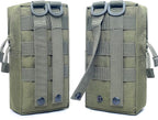 Tacticool 2 Pack Molle Pouches - Tactical Compact Water-Resistant EDC Pouch