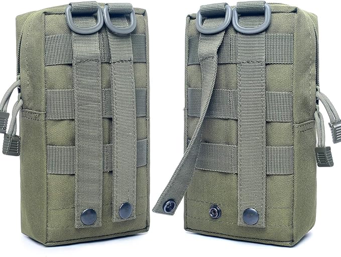 Tacticool 2 Pack Molle Pouches - Tactical Compact Water-Resistant EDC Pouch