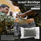 Survival First Aid Kit with Israeli Bandage, Splint, Chest Seal, Tactical Military Combat Molle IFAK for Wound Care, Bleeding Control, Trauma Hemorrhage and More