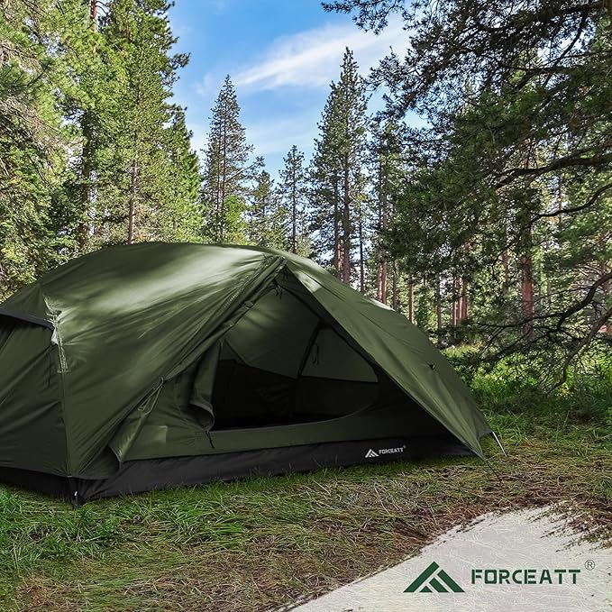 Forceatt Tent for 2 and 3 Person is Waterproof and Windproof, Camping Tent for 3 to 4 Seasons,Lightweight Aluminum Pole Backpacking Tent Can be Set Up Quickly,Great for Hiking