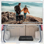 Camping Table with Mesh Desktop, Lightweight & Portable Folding Grill Table, Height Adjustable Metal Outdoor Table for Camp, Cooking, BBQ, RV, Picnic-3 FT Black