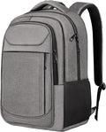 Travel Backpack, Laptop Backpack For Men Women, 17 Inch Water Resistant Slim Casual Daypack College School Travel Computer Nurse Work Bag Gift for Men & Women, Grey