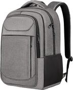 15.6 Inch Travel Backpack, Business Laptop Backpack, Water Resistant Durble Slim Casual College School Computer Nurse Work College School Bag, Travel Daypack Bag Gifts for Men Women, Grey