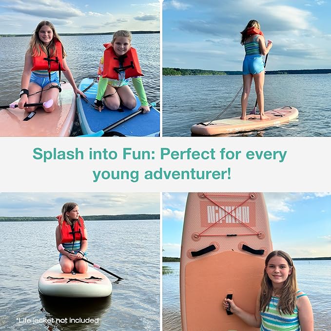 Niphean（Ultra-Light）Inflatable Paddle Board with (Beginner Friendly) StabilTrac Fin and Durable SUP Accessories, 10' Stand Up Paddle Boards for Adults & Youth, Versatile Yoga Paddle Board, Gift Ideas