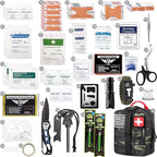 EVERLIT 250 Pieces Survival First Aid Kit IFAK EMT Molle Pouch Survival Kit Outdoor Gear Emergency Kits Trauma Bag for Camping Boat Hunting Hiking Home Car Earthquake and Adventures