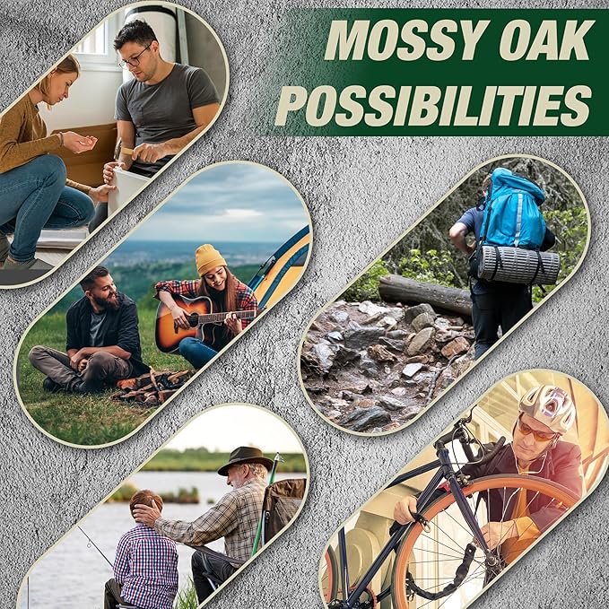 MOSSY OAK Multitool Pocket Knife, 10-in-1 Folding Pocket Knife Multitool with Stainless Steel Blade, Saw, Can Opener, Screwdrivers – EDC Tool for Camping, Hiking, Survival