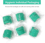 RISEN Cohesive Bandage 2” x 5 Yards, 6 Rolls, Self Adherent Wrap Medical Tape, Adhesive Flexible Breathable First Aid Gauze Ideal for Stretch Athletic