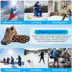 Ice Snow Cleats for Shoes and Boots,Walk Traction Cleats Crampons Anti Slip 11 Studs Ice Snow Grippers Over Shoe for Men Women Walking on Snow Ice