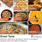 Numanna Family Pack Bucket 5,184 Servings 36-Months Emergency Meal Kit | Easy-to-Prepare, Non-GMO Freeze-Dried Survival Food | Everyday Meals in Resealable Pouches | Made in USA | 25+ Year Shelf Life