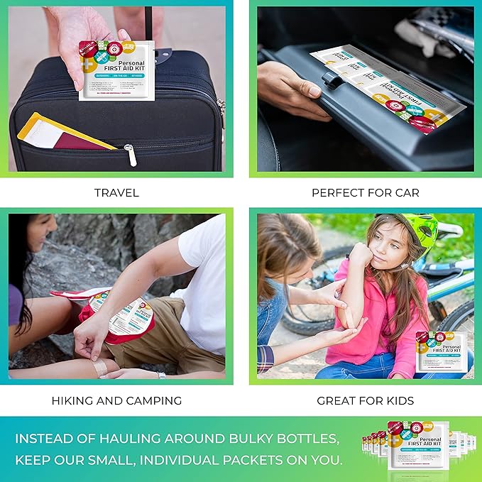 First Aid Emergency Medical Kit Mini and Travel Size - | Great for Kids, Schools, Business, Hiking, Camping | Wound Care Products (Abstract) (3)
