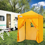 EAGLE PEAK Flex Ultra Compact 5x5 Pop-up Canopy, Sun Shelter, Changing Room, Portable Privacy Tent for Pool, Fashion Photoshoots, or Camping, Yellow Orange