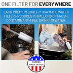 Epic Water Filters Nalgene OG Water Bottle with Filter, USA Made, BPA Free, Removes 99.99% Tap Water Contaminants, Forever Chemicals, American Rivers Art, 48 oz