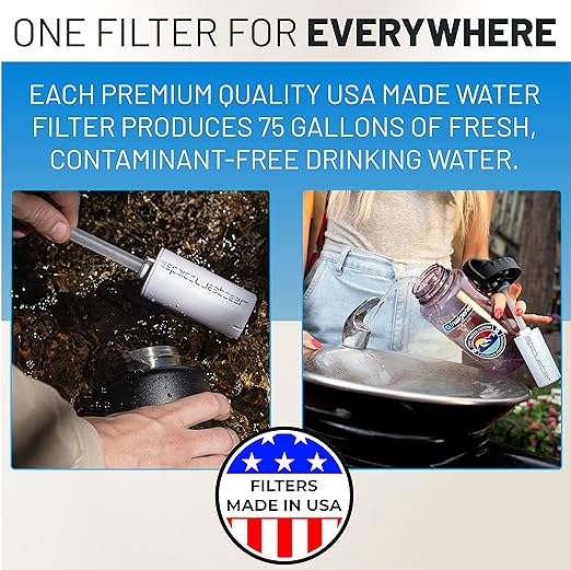 Epic Water Filters Nalgene OG Water Bottle with Filter, USA Made, BPA Free, Removes 99.99% Tap Water Contaminants, Forever Chemicals, IOC Art, 48 oz