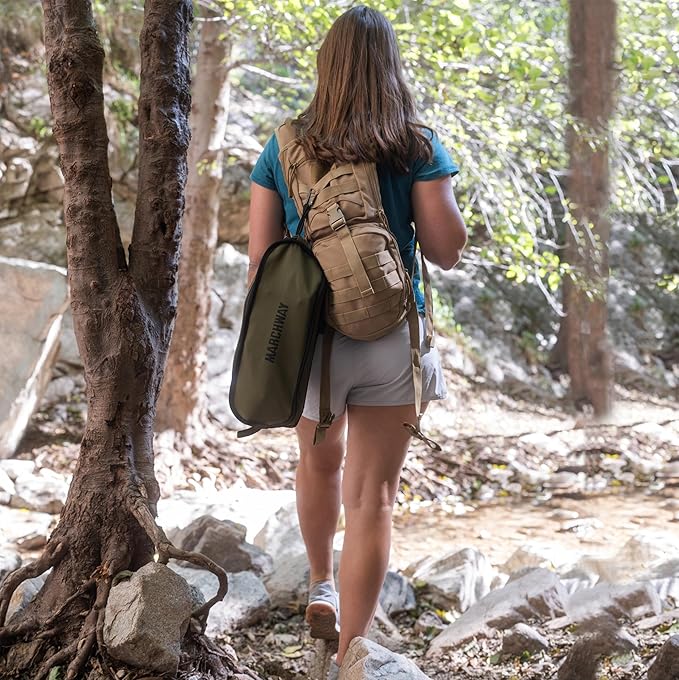 MARCHWAY Lightweight Folding High Back Camping Chair with Head Support, Stable Portable Compact for Outdoor Camp, Travel, Beach, Picnic, Festival, Hiking, Backpacking (Highback Green)