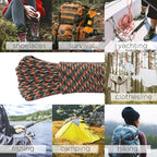 TECEUM 5/32" Paracord Rope 1000 – 1000ft / 200ft / 100ft / 50ft – Tactical Parachute Cord 4mm – 45+ Colors – Nylon String for Survival & Camping Gear – Stripe Cord for Survival – Utility Rope