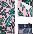 Quick Dry Towel Extra Large 78x35 Inch - Microfiber Beach Towel - Perfect for Beach, Travel, Swimming, Pool, Yoga, Hiking, Camping - Lightweight, Fast Drying, Compact for Adults (La Fashion)