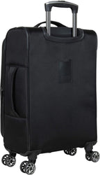 Kenneth Cole REACTION Rugged Roamer Lightweight Softside Expandable 8-Wheel Spinner Luggage, Black, 20-Inch Carry-On