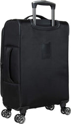 Kenneth Cole REACTION Rugged Roamer Lightweight Softside Expandable 8-Wheel Spinner Luggage, Black, 2-Piece (20” Carry-On/28” Check Size)