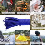 TECEUM 5/32" Paracord Rope 1000 – 1000ft / 200ft / 100ft / 50ft – Tactical Parachute Cord 4mm – 45+ Colors – Nylon String for Survival & Camping Gear – Stripe Cord for Survival – Utility Rope