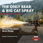 SABRE Frontiersman MAX Bear Spray – 40 ft Range, Maximum Strength, The Only EPA-Registered Spray for Bears & Mountain Lions, 9.2 oz, Glow Safety Clip, Outdoor Hiking & Camping Protection