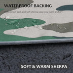 Tirrinia Large Waterproof Outdoor Blanket, Soft Warm Windproof Stadium Blanket with Sherpa Fleece and Foldable for Outdoor Sport, Baseball, Football, Beach, Concerts, Car