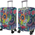 Travel Luggage Cover Suitcase Protector Fits 18-32 Inch Wheel Covers PatternedTravel Related Items Flower Luggage Protector Elastic S