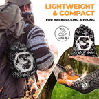 Foxelli Camping Hammock - Lightweight Portable Hammock, Easy Setup with Tree-Friendly Ropes & Steel Carabiners, Heavy Duty Parachute Nylon for Indoors and Outdoors