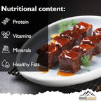 MOUNTAIN ESSENTIALS Freeze-Dried Diced Beef – Fully Cooked Meat | Pre-Cooked | 240g High Protein Intake | 10 Servings | Ready-to-Eat Meal Prep | Pantry Staples, Daily Meals, Emergency Survival, Camping Food | 7-Year Shelf Life | Made in USA
