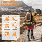 FieryRed 10W 12V Solar Battery Trickle Charger Maintainer, Solar Panel Charging Kits for Car Automotive Boat Trailer with Dual USB Fast Charging, Cigarette Lighter Plug & Alligator Clip