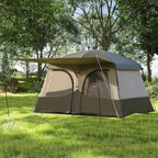 Vidalido Tents，6-8 Person Camping Tent with Extended Vestibule，2 Room Weather Resistant Family Tents，Easy Install Waterproof Outdoor Tent for Backpacking and Camping Hiking