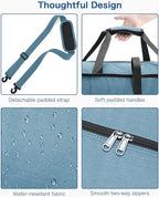 120L Foldable Waterproof Travel Duffel Bag for Men and Women with Shoe Compartment (Light Blue, EXTRA LARGE, 120L)