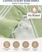 LANE LINEN Turkish Beach Towels, Extra Large Beach Towel, Pre-Washed for Soft Feel, Oversized Sand Free Quick-Dry Pool Towel, Beach Towels for Adults - Jade Lime