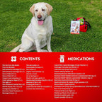 Cat & Dog First Aid Kit - Dog Emergency Kit, Health Supplies & Wound Care -with Thermometer, Bandages for Wounds - Essentials, Travel Bag (Large)