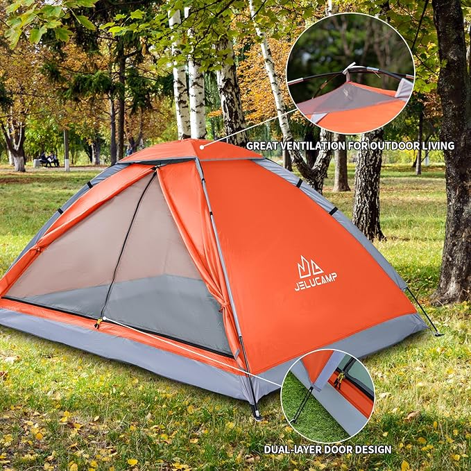 1/2/4/5/6 Person Dome Tents for Camping, Lightweight Portable Backpacking Tent, Small Easy Set Up Outdoor Waterproof Camping Hiking Tent for Adults