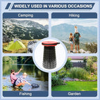 ALEVMOOM 2025 Upgraded XXL 19.7" Collapsible Stool with Cushion, 1000lbs Max Weight Heavy Duty Portable Telescoping Stool, Retractable Seat Folding Chair for Camping Fishing Hiking(Red-XXL)