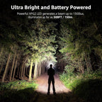 Lepro 320015 Battery Powered Headlamp - 1300Lux Super Bright LED Head Lamp with Red Light, IPX4 Waterproof Headlights for Outdoor Camping, Hiking, Hunting, Power Outages, Emergency, Hurricane