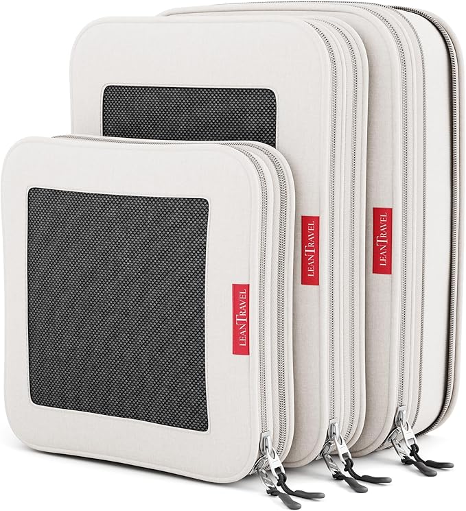 Compression Packing Cubes for Travel Organizers with Double Zipper, LeanTravel