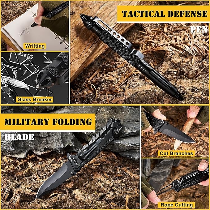 Survival First Aid Kit,99PCS Professional Survival Gear Large Hiking Backpack with Emergency Equipment Outdoor Adventure Accessories,Gift for Men Father