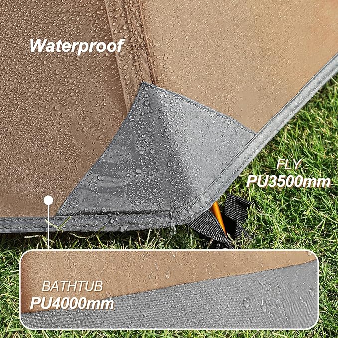 1 Person Tent for Camping Hiking Mountain Hunting Backpacking Tents 4 Season Resistance to Windproof Rainproof and Waterproof