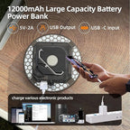 12000mAh 4000LM Camping Lights 3 Color Lighting Modes Bright Rechargeable LED Lamp 40W Hanging Tent Lights IPX5 Waterproof,Magnet,Power Failure Emergency Survival Kits & Christmas Day Gift