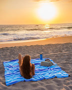 Quick Dry Towel Extra Extra Large 72x72 Inch - Microfiber Beach Towel - Perfect for Beach, Travel, Swimming, Pool, Yoga, Hiking, Camping - Lightweight, Fast Drying, Compact for Adults (Maldives)